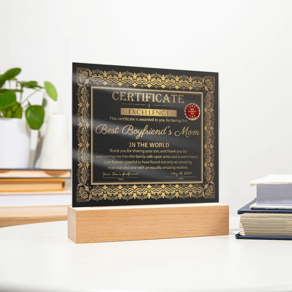 Boyfriend's Mom | Certificate of Excellence | Acrylic thumbnail 12