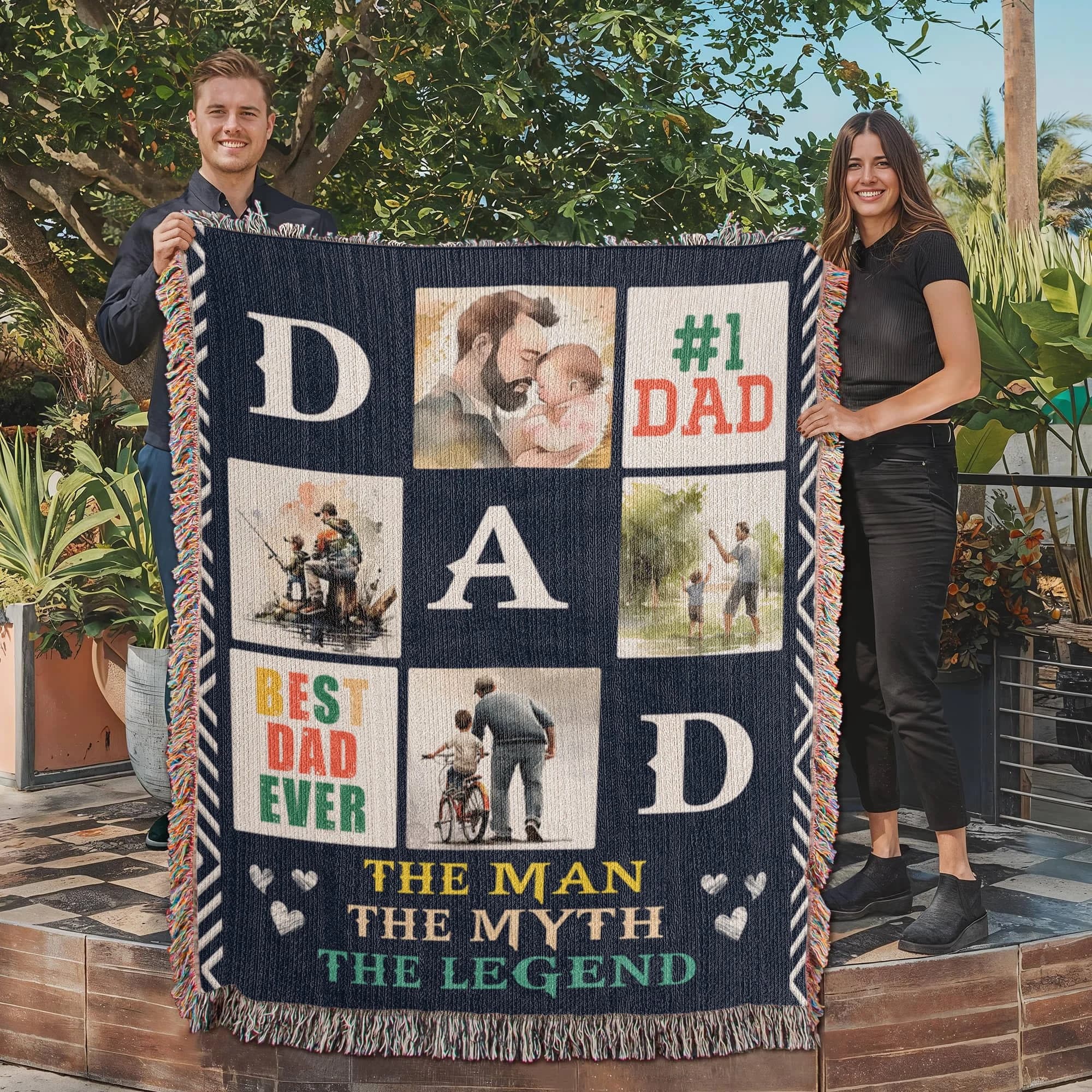 Best Dad Ever - Woven Blanket thumbnail 10