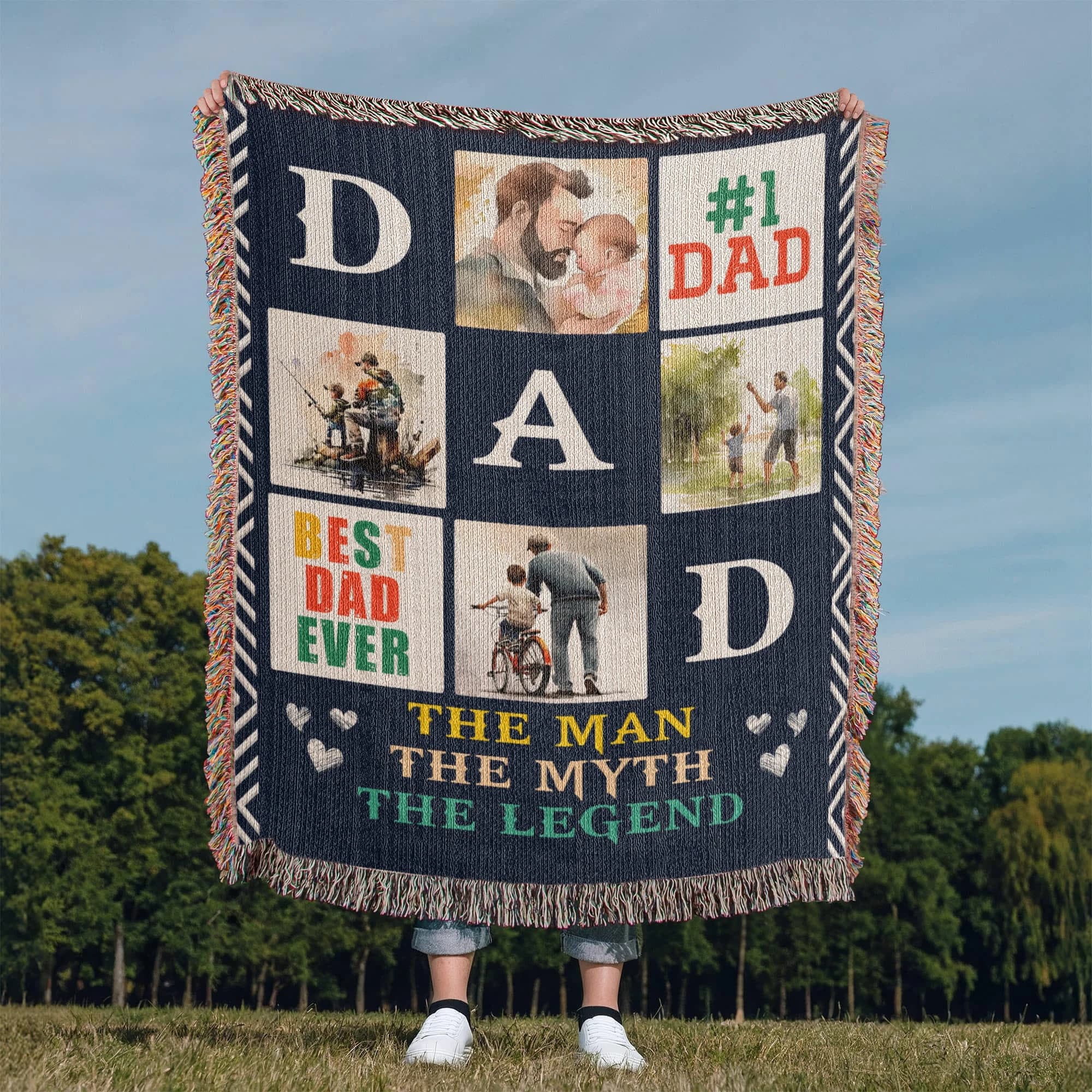 Best Dad Ever - Woven Blanket thumbnail 6