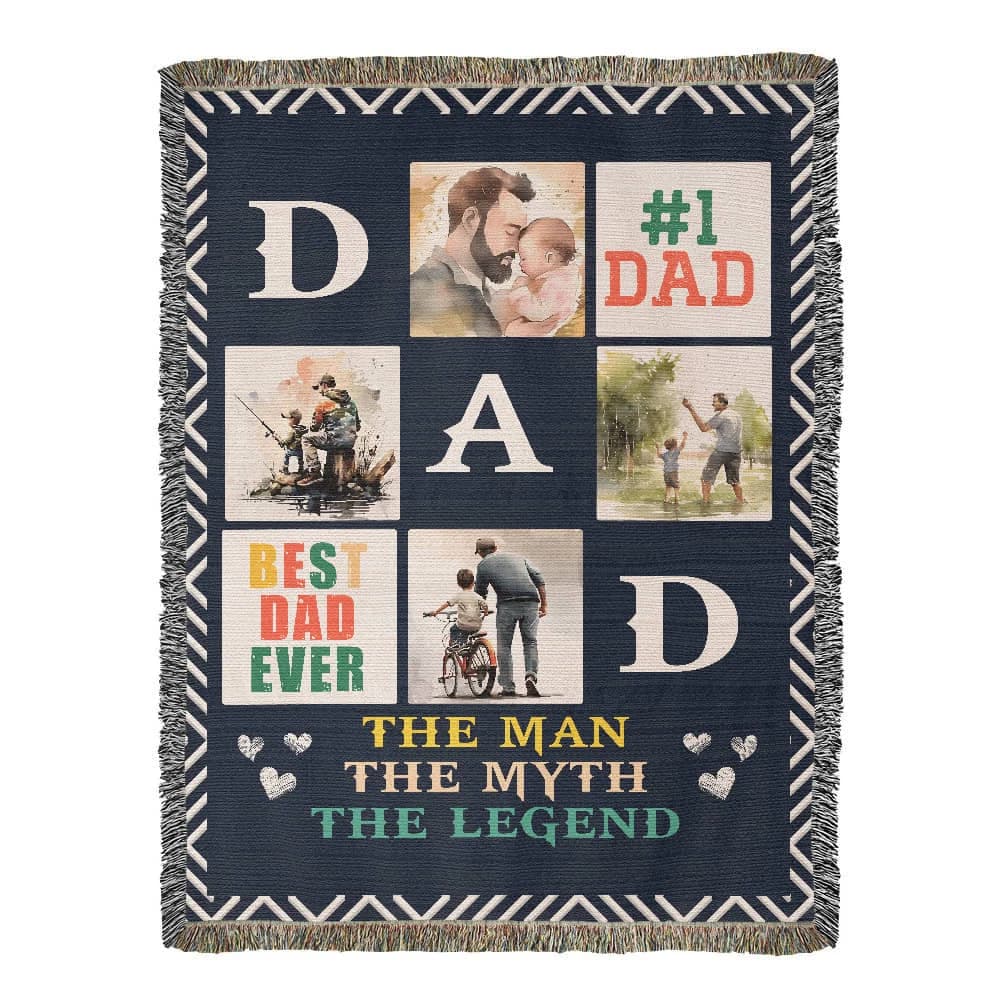 Best Dad Ever - Woven Blanket thumbnail 2