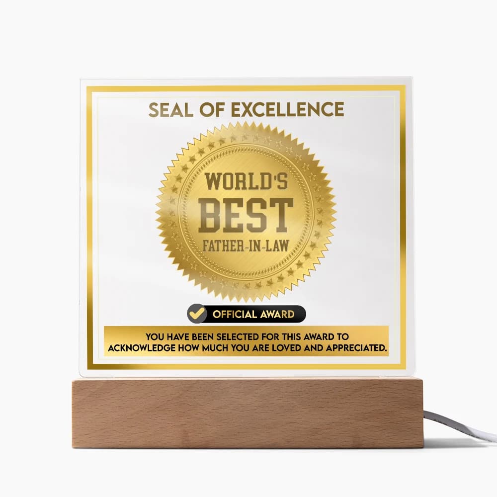 Father-In-Law-Seal Of Excellence-Acrylic